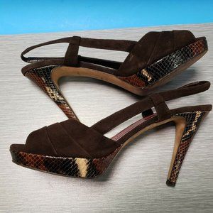 KATE SPADE New York Brown Heels Size 9.5 Peep Toe